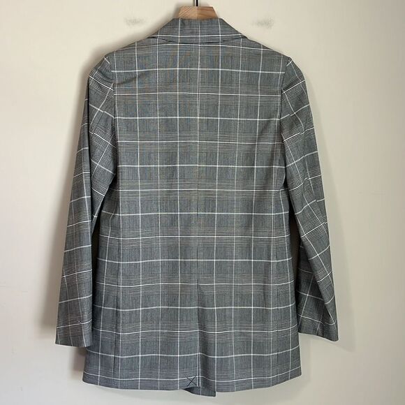 All Saints Women's Blazer Plaid Oversized Double Breasted Size 2 - Picture 8 of 12
